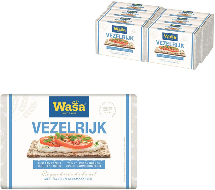 Pain croustillant Wasa riche en fibres - 6 x 300g