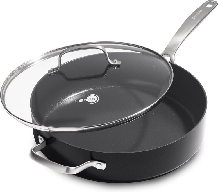 Poêle Greenpan copenhagen 28cm - 4,3l - avec couvercle - poignée supplémentaire - sans pfas