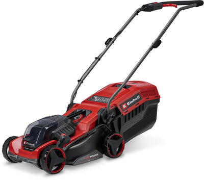 Tondeuse à gazon à batterie Einhell ge-cm 18 32 c li bl solo - power x-change - 18 v li-ion - largeur de coupe : 32 cm - superficie de pelouse recommandée : jusqu'à 270 m² - sac de collecte 27 l - hauteur de coupe : 25-65 mm - excl. batterie et chargeur