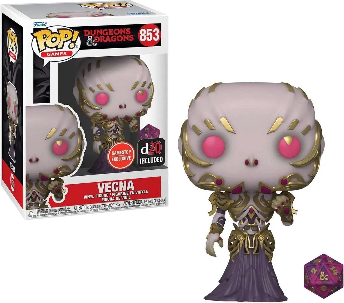 Funko-pop ! jeux : donjons dragons - vecna (métallique) (gs) (exclusif) #853