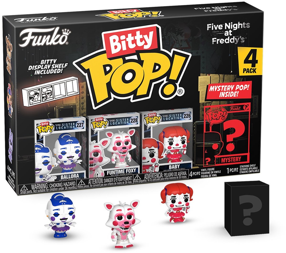 Funko-pop ! cinq nuits chez freddy - bitty pop 4 pack 2,5 cm - ballora