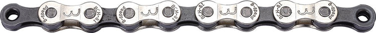 Bbb cycling powerline chaîne de vélo - chaîne de vélo 8 vitesses vélo de course - 114 maillons - gris et argent nickelé - bch-81