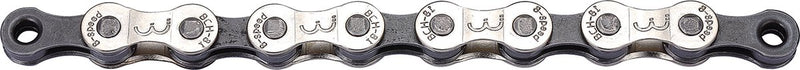 Bbb cycling powerline chaîne de vélo - chaîne de vélo 8 vitesses vélo de course - 114 maillons - gris et argent nickelé - bch-81