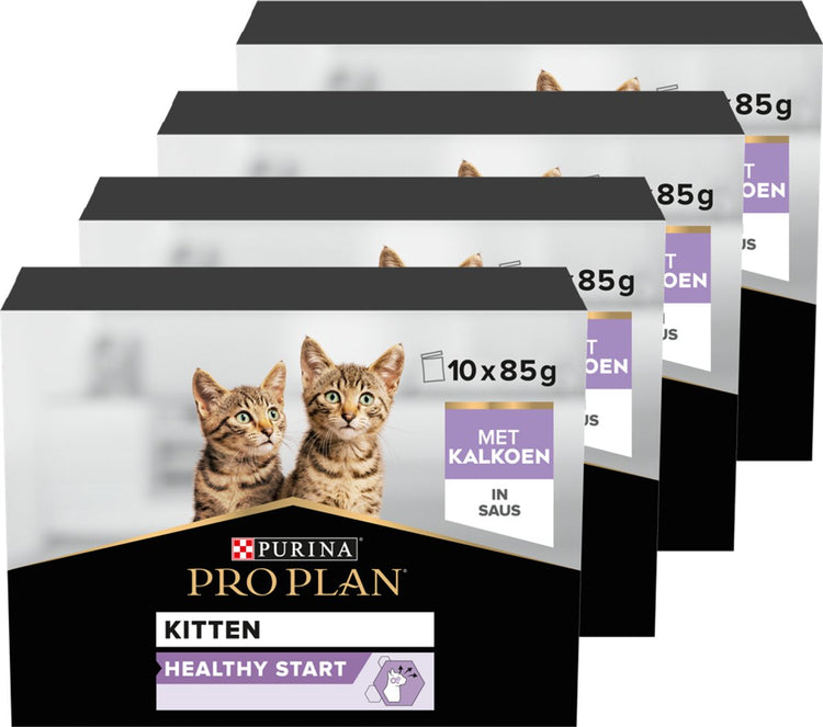 Pro plan kitten healthy start multipack - nourriture humide pour chats - dinde - 40x85 g