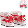Bottes de neige rose corolle pour poupées, 36 cm
