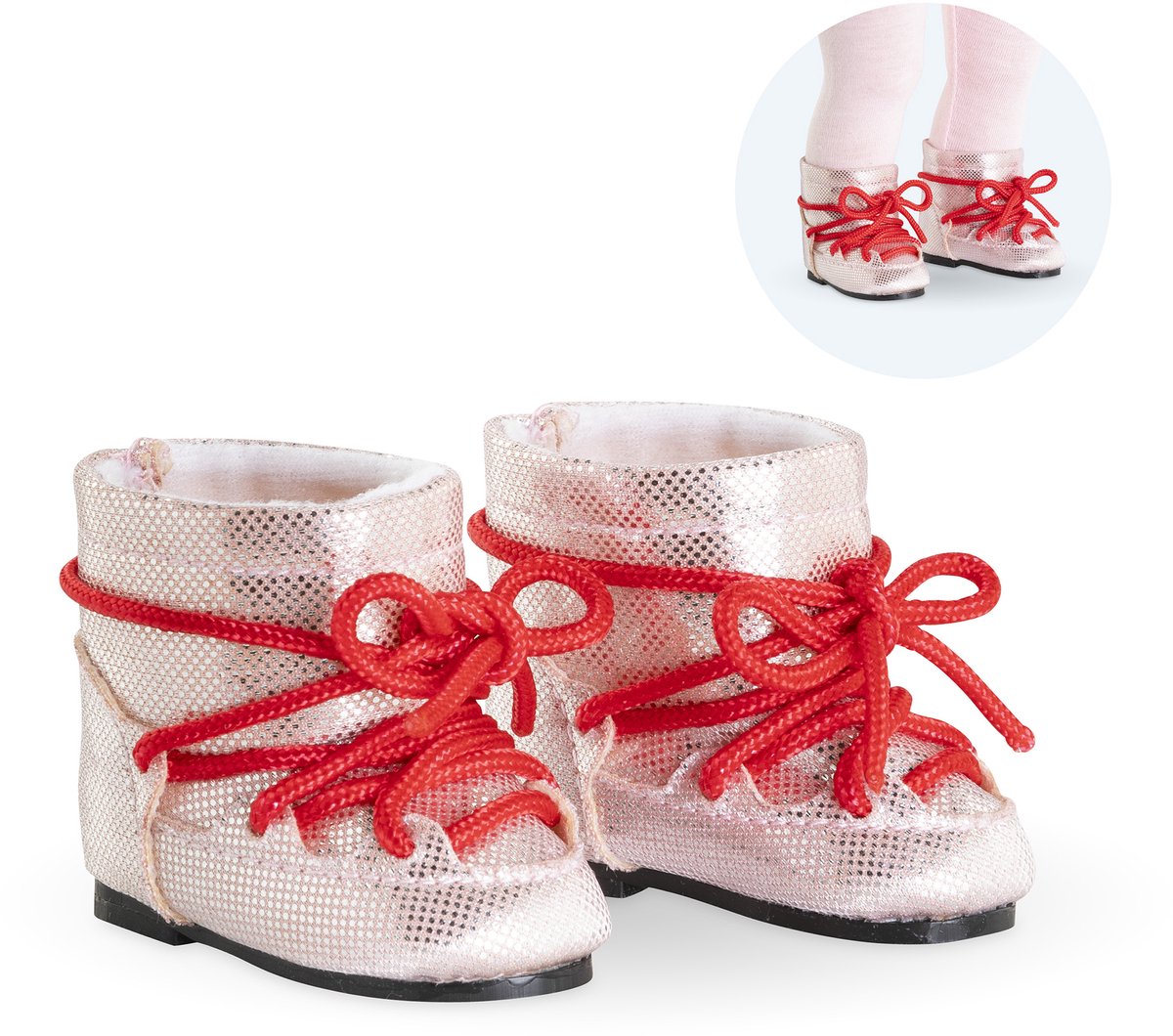 Bottes de neige rose corolle pour poupées, 36 cm