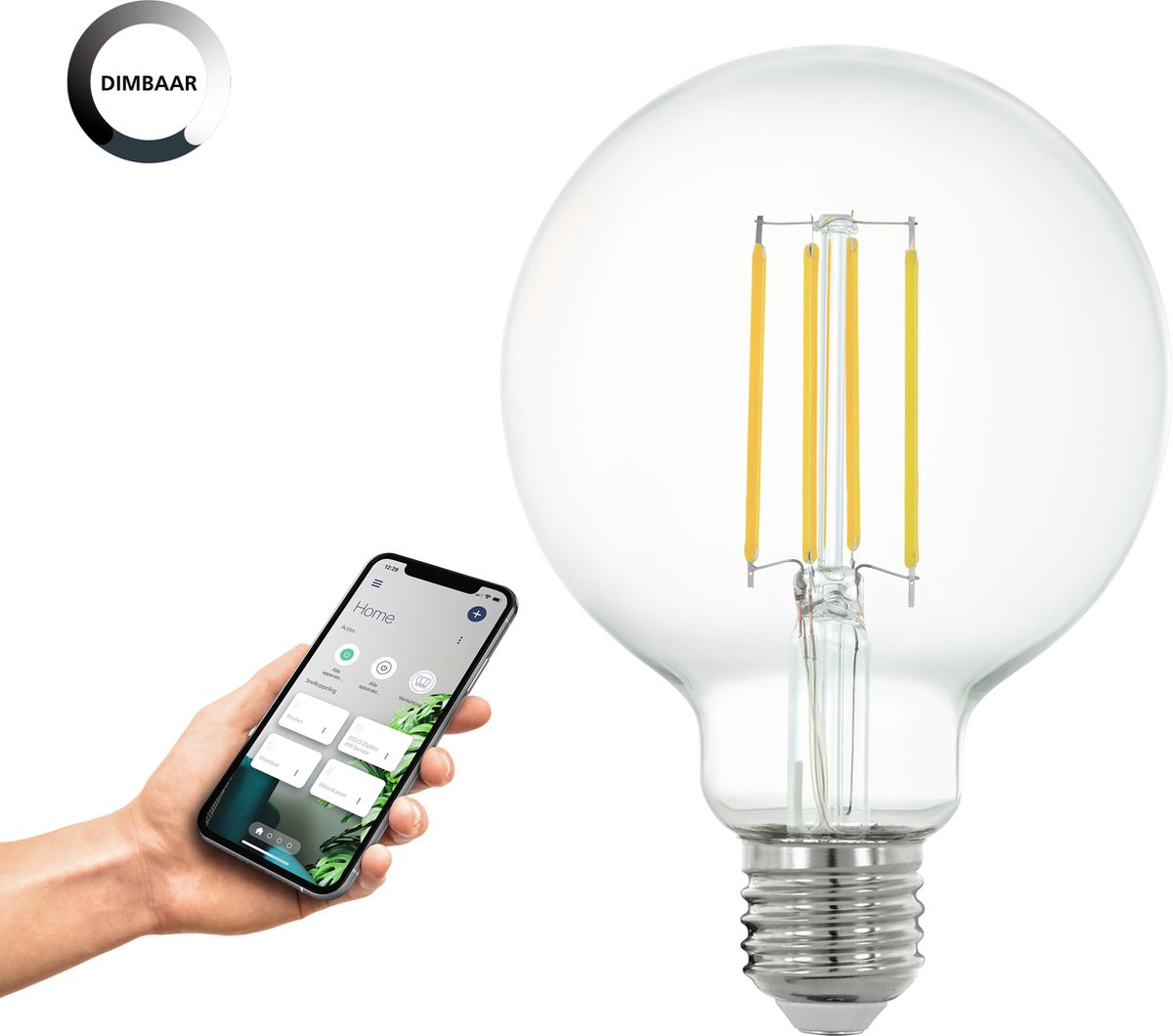 Lampe LED intelligente Eglo connect.z - e27 - ø 9,5 cm - 2700k - dimmable - zigbee