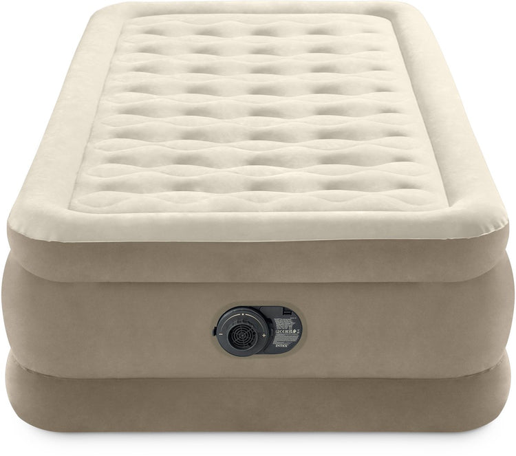 Matelas gonflable Intex twin ultra moelleux avec pompe intégrée - 191x99x46 cm