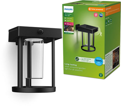 Philips LED Applique solaire Philips Camill ronde - ultra efficace - avec élément lumineux clair