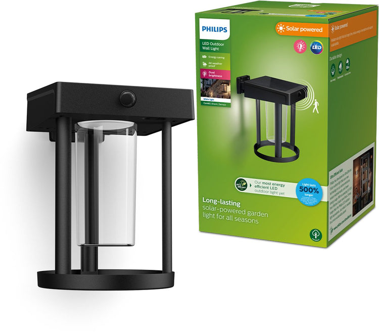 Philips LED Applique solaire Philips Camill ronde - ultra efficace - avec élément lumineux clair