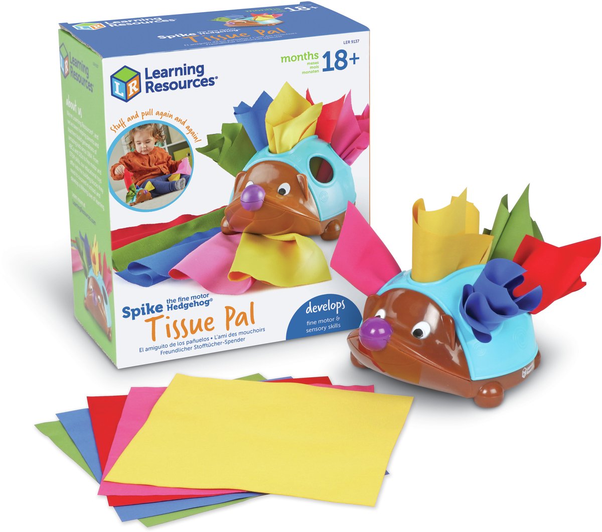 Ressources d'apprentissage Spike the Fine Motor Hedgehog® Tissue Pal™ - 3+