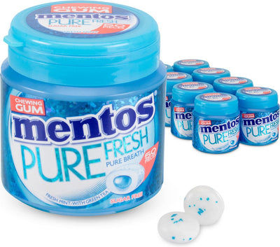 Mentos gum pure menthe fraîche bouteille (8x 50 pièces)