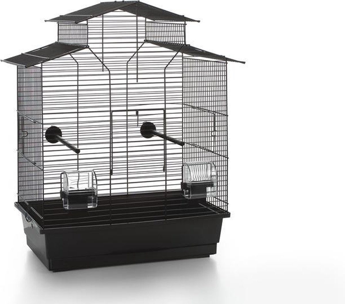 Beeztees iza 2 pagode - cage à oiseaux - noir - 45x28x59,5 cm