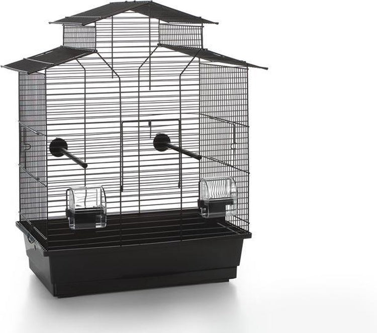 Beeztees iza 2 pagode - cage à oiseaux - noir - 45x28x59,5 cm