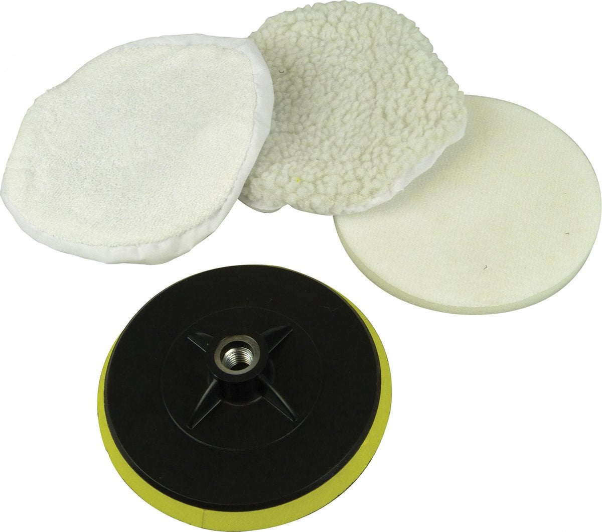 Jeu de disques de polissage Carpoint 150 mm pour 1717307 - pour machine de nettoyage et de polissage