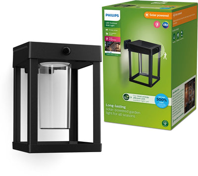 Philips LED Applique solaire Philips Camill carrée - ultra efficace - avec élément lumineux clair
