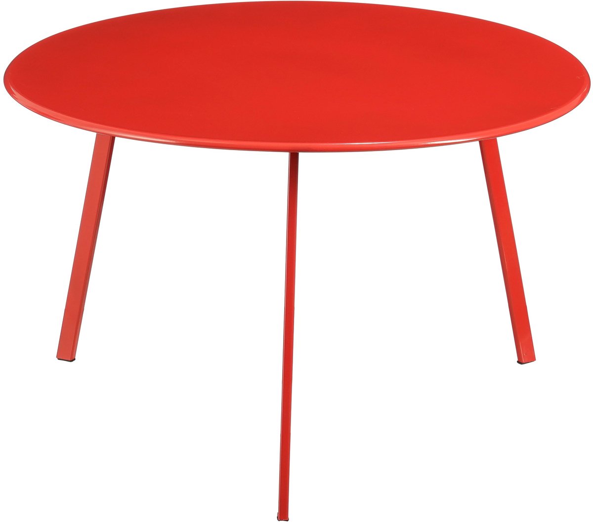 Mica decorations table d'appoint seatle pour extérieur - h38 x ø58 cm - métal - rouge
