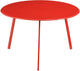 Mica decorations table d'appoint seatle pour extérieur - h38 x ø58 cm - métal - rouge
