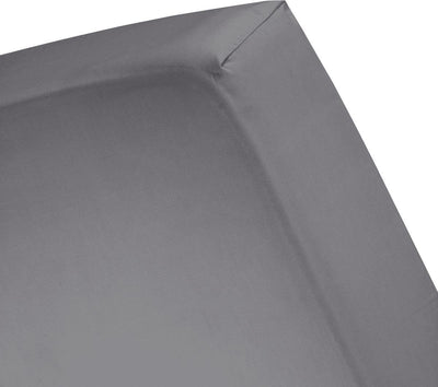 Drap-housse week-end Cendrillon - convient pour sommier tapissier - coton - 90x210 cm - hauteur de matelas jusqu'à 35 cm - anthracite