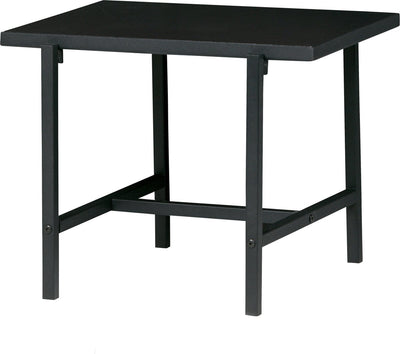 Table d'appoint tournante Woood - bois métal - marbre noir - 40x50x44 cm