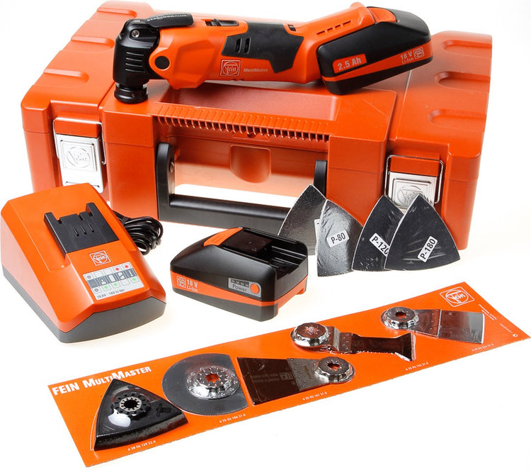 Fein multimaster amm 500 plus batterie supérieure multi-outil + accessoires 18v ampshare 4.0ah en l-boxx - 71293861000