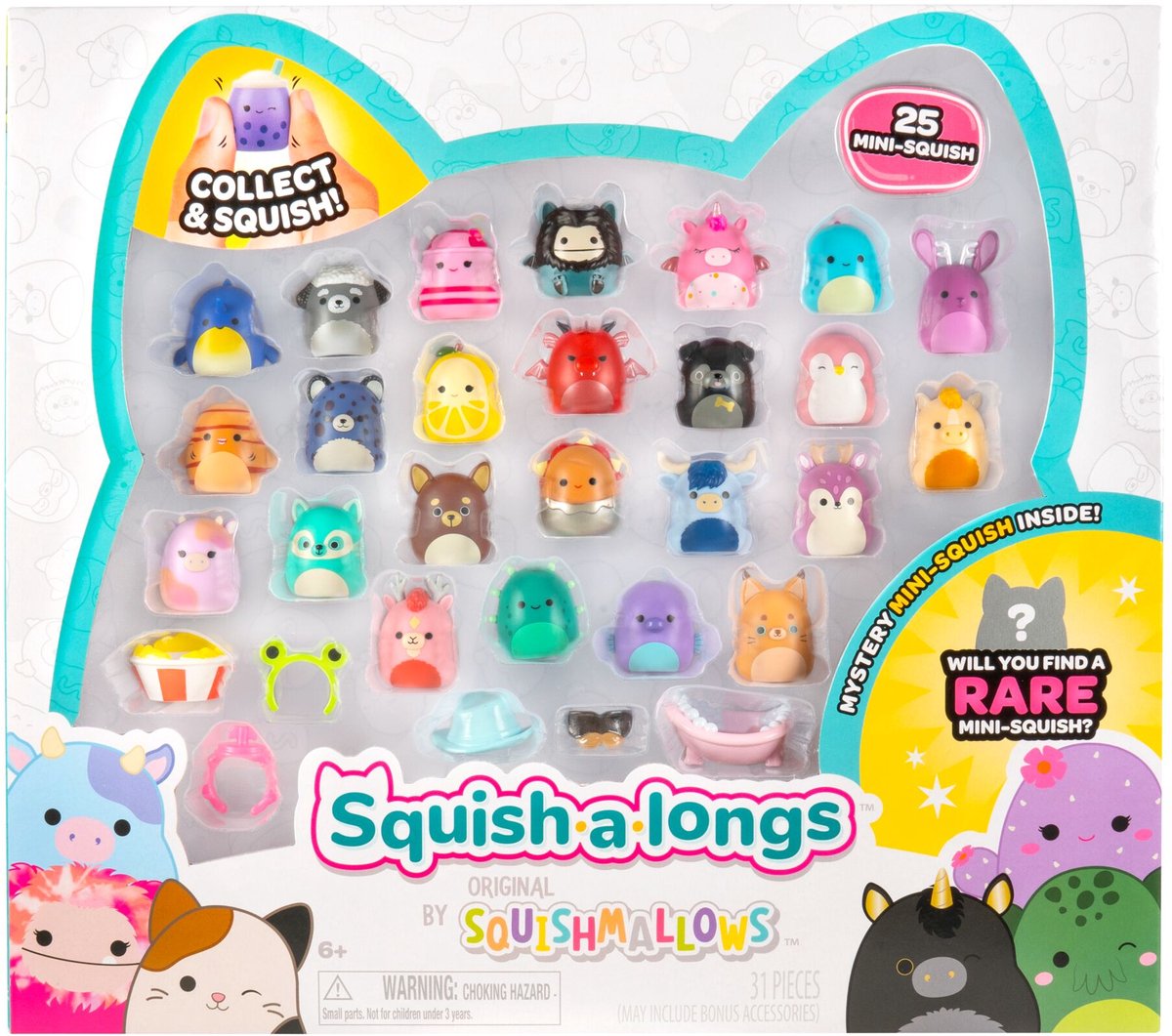 Jazwares squish-a-longs - paquet de 25 (style 1)