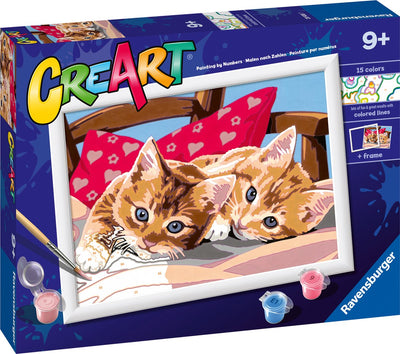 Ravensburger Creart peinture au numéro deux des chats étreints
