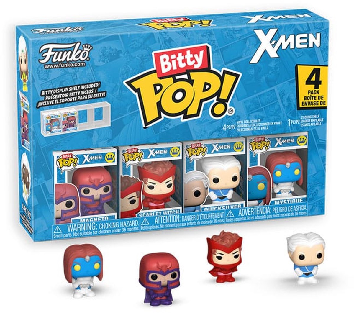 Funko X Men Bitty Pop! figurine en vinyle pack de 4 mini figurine magnéto 2,5 cm - 2 cm