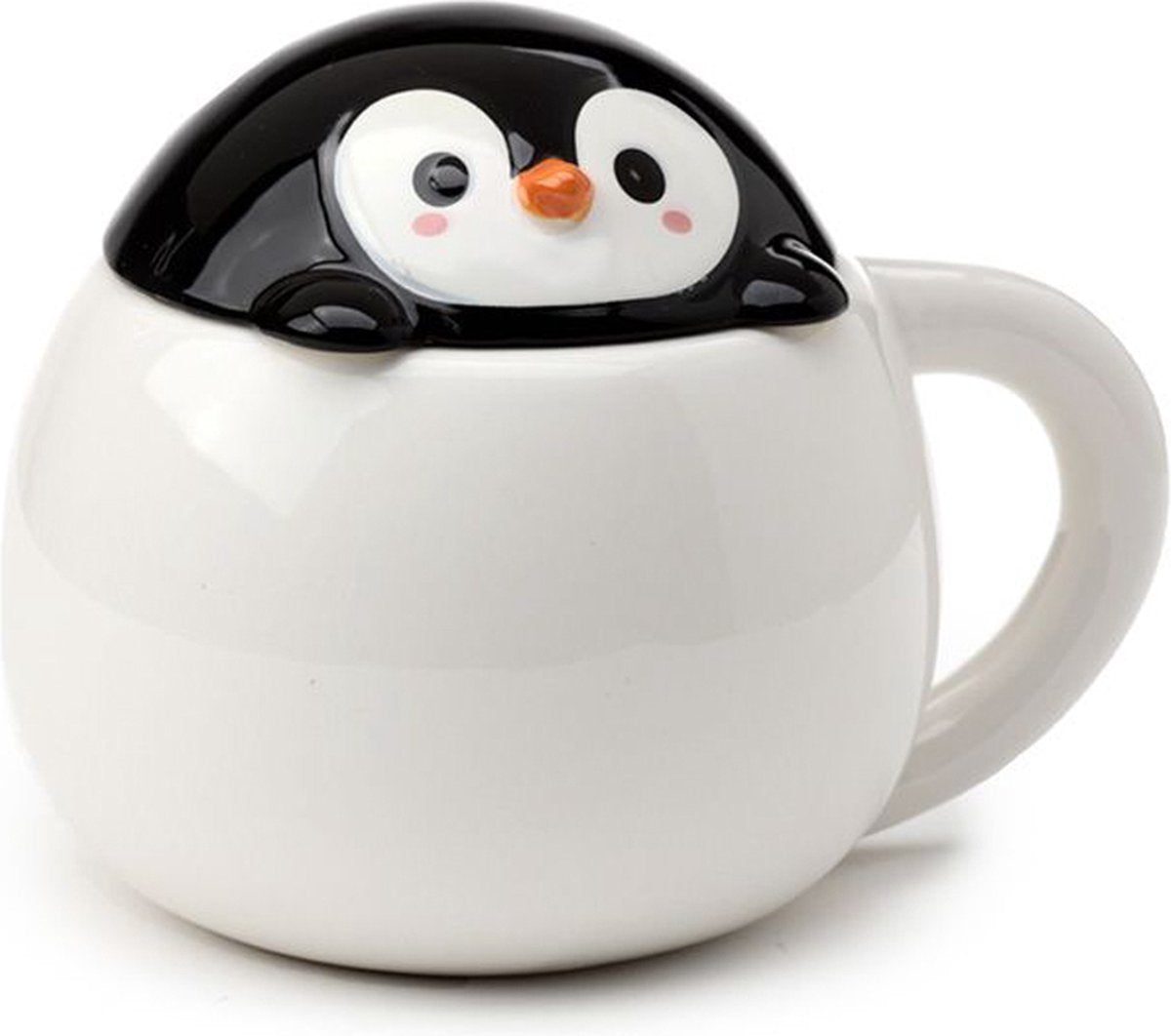 Tasse en céramique formée de pingouin