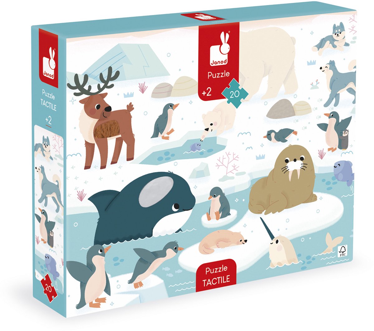 Janod - puzzle tactile - Pôle Nord