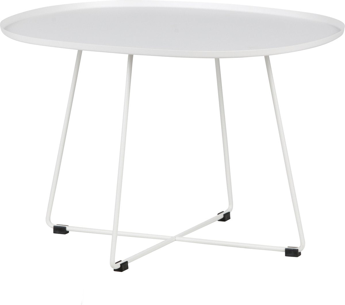 Woood Table d'appoint Otis xl - métal - blanc - 47x70x60