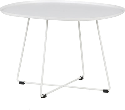 Woood Table d'appoint Otis xl - métal - blanc - 47x70x60