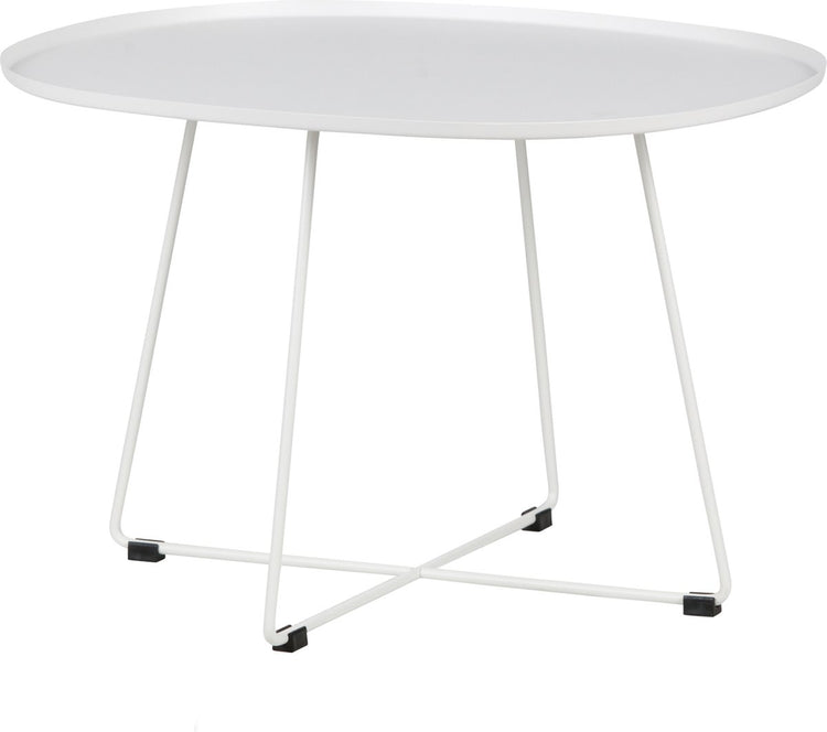 Woood Table d'appoint Otis xl - métal - blanc - 47x70x60