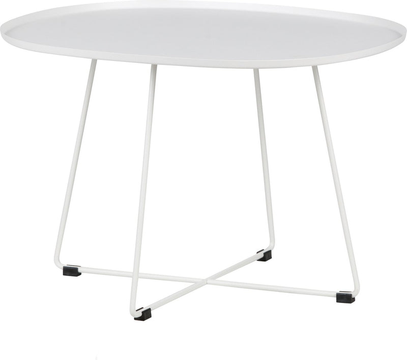 Woood Table d'appoint Otis xl - métal - blanc - 47x70x60