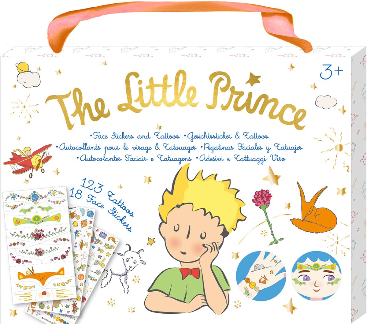 Autocollants et tatouages visage Avenir - le petit prince - 18 pièces - 3 ans
