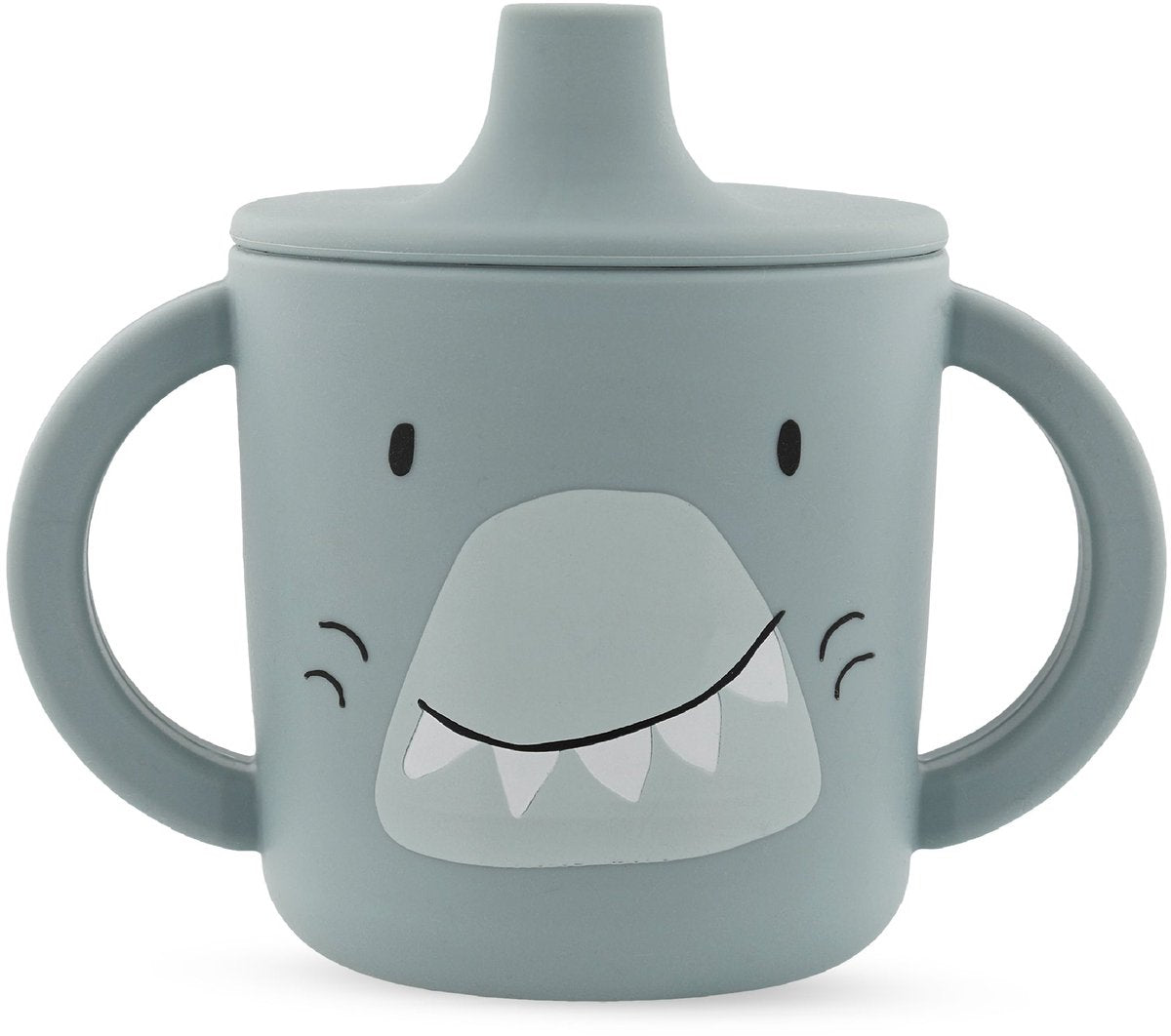 Gobelet Trixie - mr. requin - gobelet pour bébé - gobelet anti-déversement - pour bébés à partir de 4 mois - en silicone - passe au lave-vaisselle