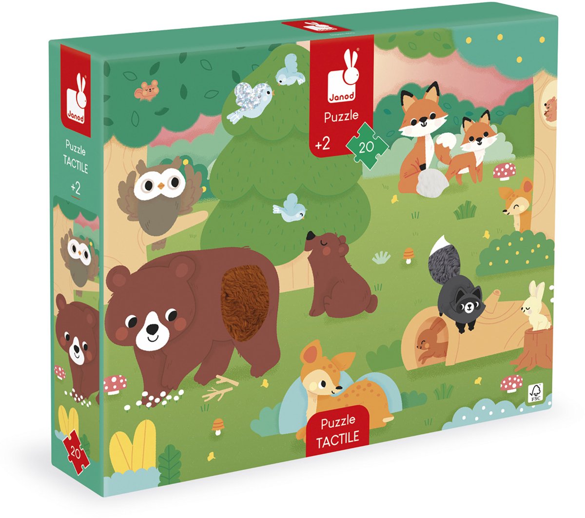 Janod - puzzle tactile - forêt