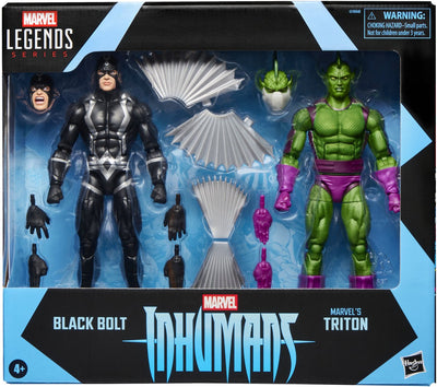 Hasbro inhumains figurine Marvel Legends pack de 2 figurines articulées Black Bolt Marvel's Triton 15 cm