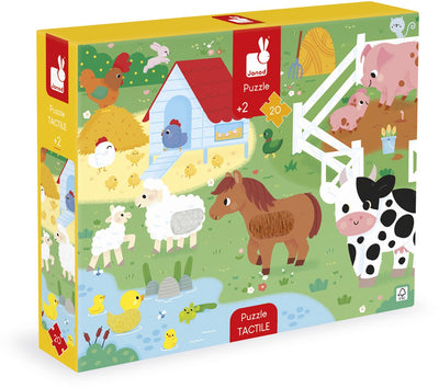 Janod - puzzle tactile - ferme
