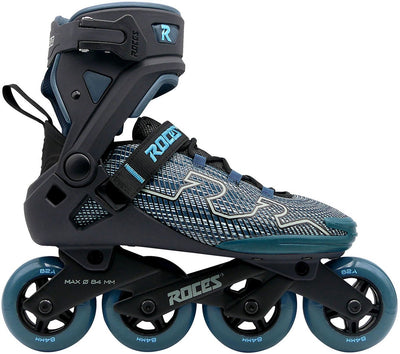 Patins à roues alignées Roces r-evo 84 – 84 mm – botte souple – confort supplémentaire stabilité – verrouillage du talon entrée facile – abec-7 – patins à roues alignées fitness – hommes femmes – noir vert – taille 42