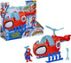 Hélicoptère Spidey jouet Hasbro avec figurine et accessoires.