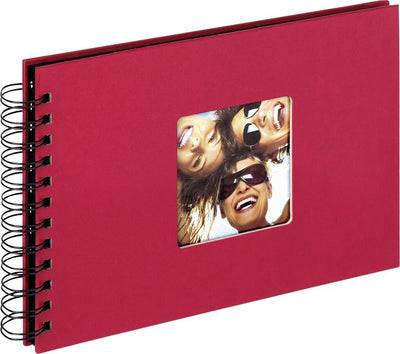 Walther sa-109-r fun - album à spirales - format 23 x 17 cm - rouge