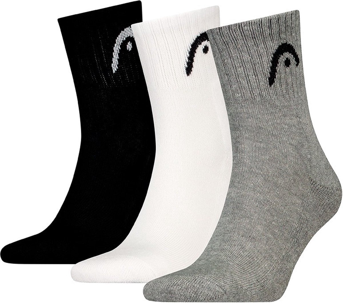 Head - unisexe - chaussettes courtes tous sports - entraînement - pack de 3 - taille 35-38