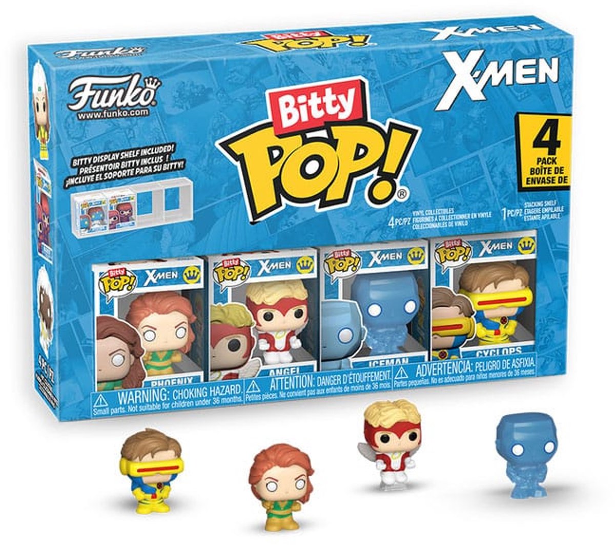 Funko X Men Bitty Pop! figurine vinyle pack de 4 jean gris avec ch 2,5 cm mini figurine - 2 cm