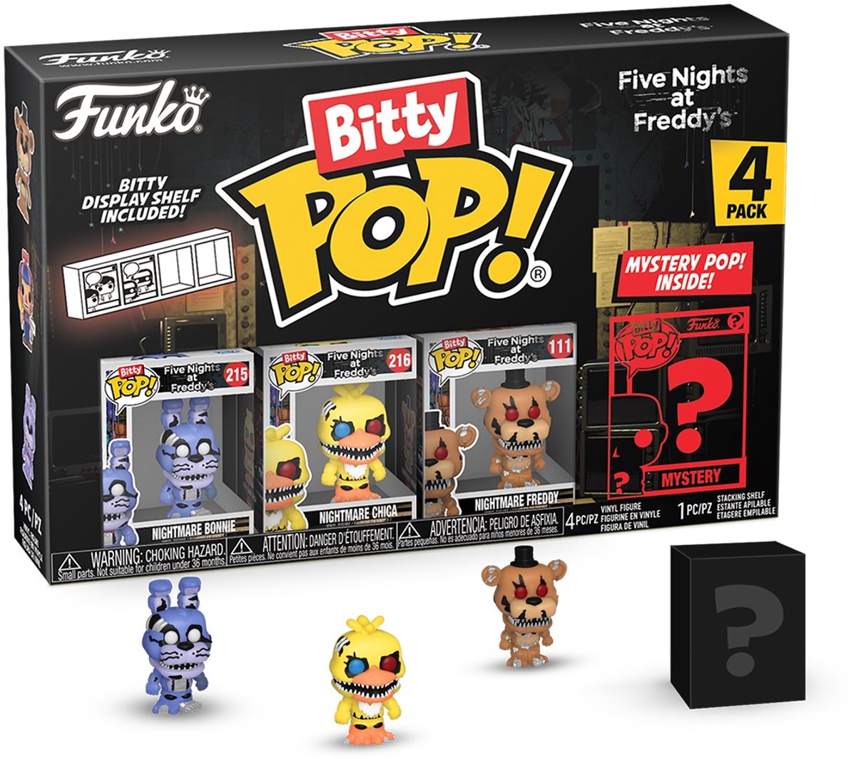 Funko-pop ! cinq nuits chez freddy - bitty pop 4 pack 2,5 cm - cauchemar bonnie