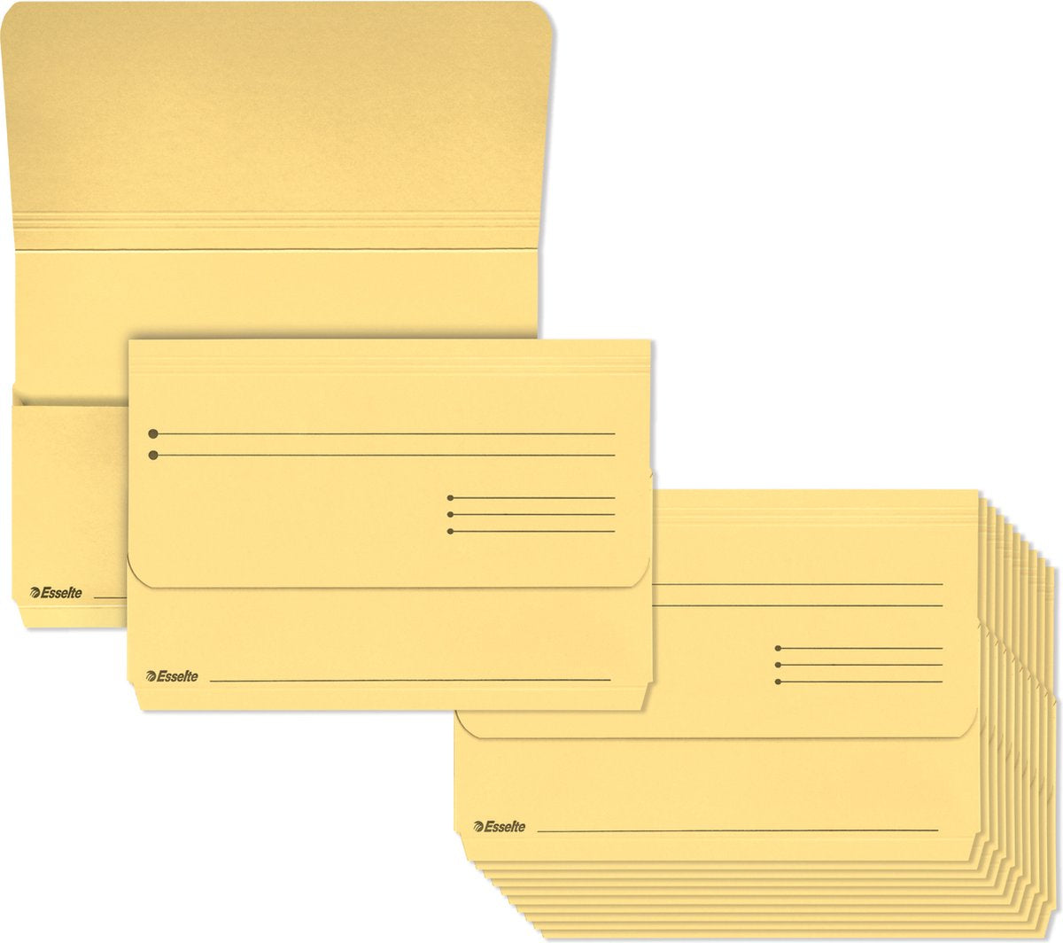 Chemises à insertion en manille Esselte - Format A4 - 25 pièces - jaune