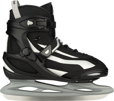 Patin de hockey sur glace Nijdam - power play - botte semi-souple - taille 44 - noir