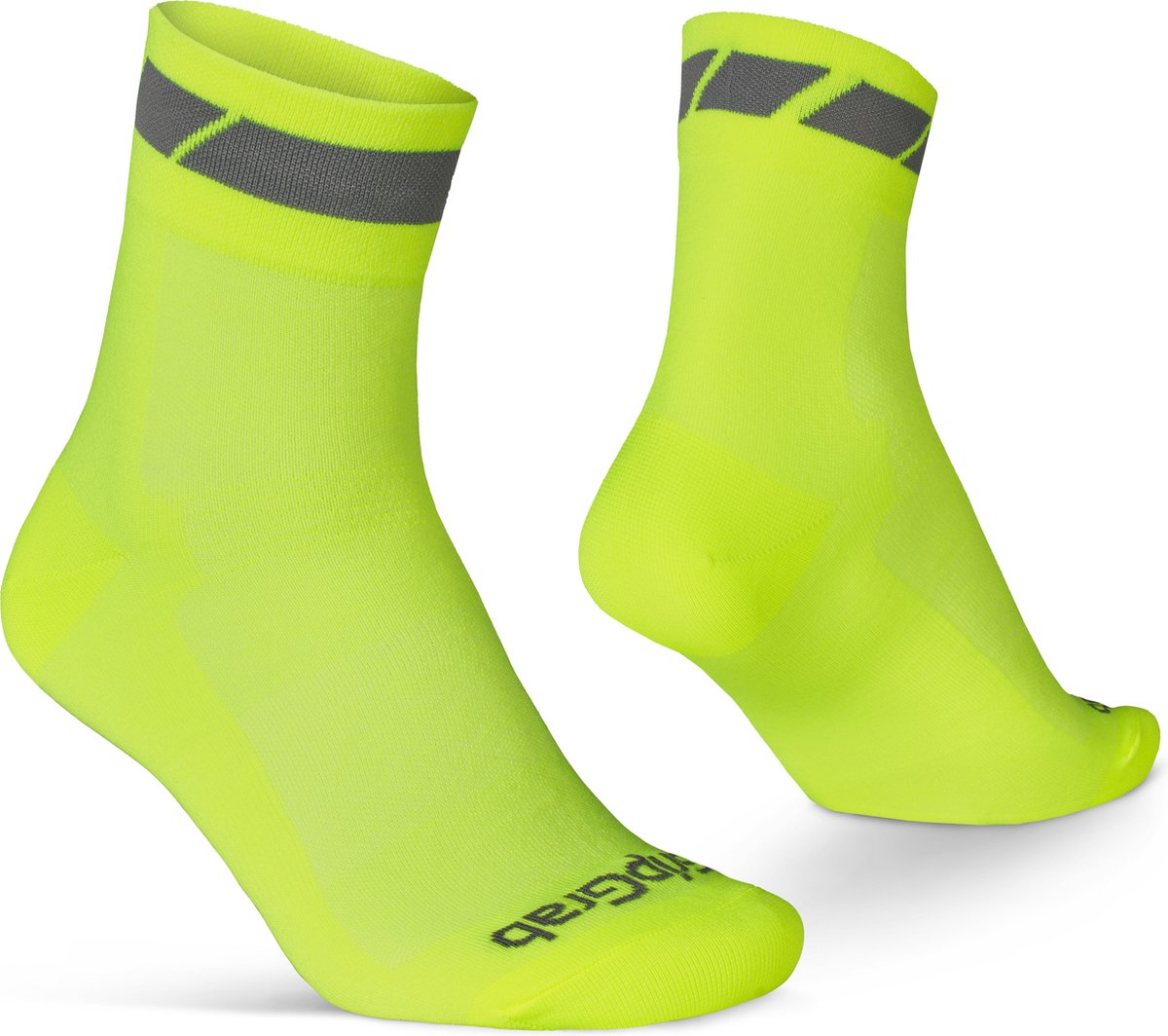 Gripgrab - chaussettes de cyclisme d'été coupe régulière classiques 1 paire de chaussettes de cyclisme coolmax - jaune haute visibilité - unisexe - taille xs (35-38)