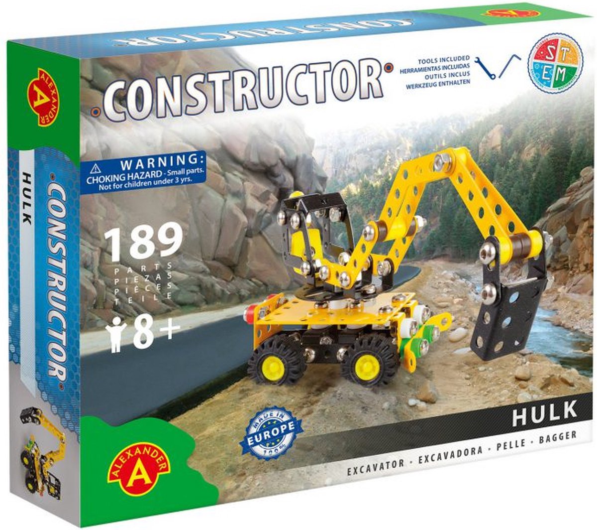 Constructeur de jouets Alexander - Hulk (pelle) - 189 pcs