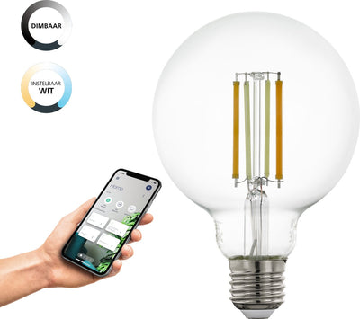 Lampe LED intelligente Eglo connect.z - E27 - ø 9,5 cm - lumière blanche orientable - dimmable - zigbee